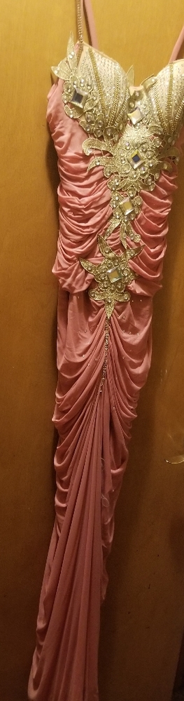 Nice light pink special occasion dress.
